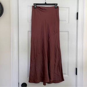 Express Satin Maxi Skirt